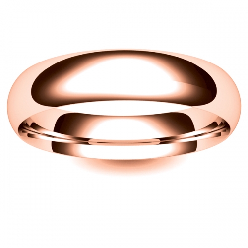 Court Light -  5mm (TCSL5-R)  Rose Gold Wedding Ring Mens